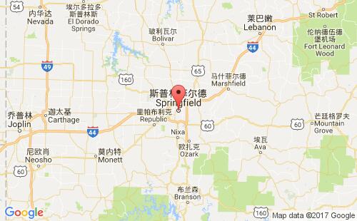 美國(guó)海運(yùn)港口斯普林菲爾德springfield,mo港口地圖
