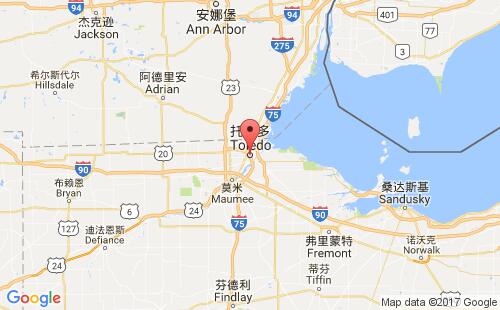 美國海運(yùn)港口托萊多toledo,oh港口地圖
