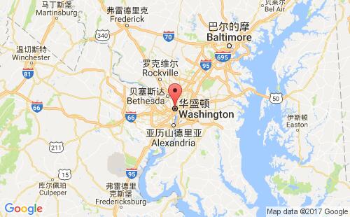 美國海運港口華盛頓washington,dc港口地圖
