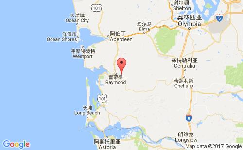 美國海運港口威拉帕willapa港口地圖