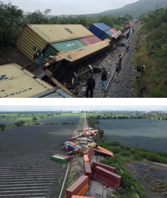 墨西哥貨船脫軌